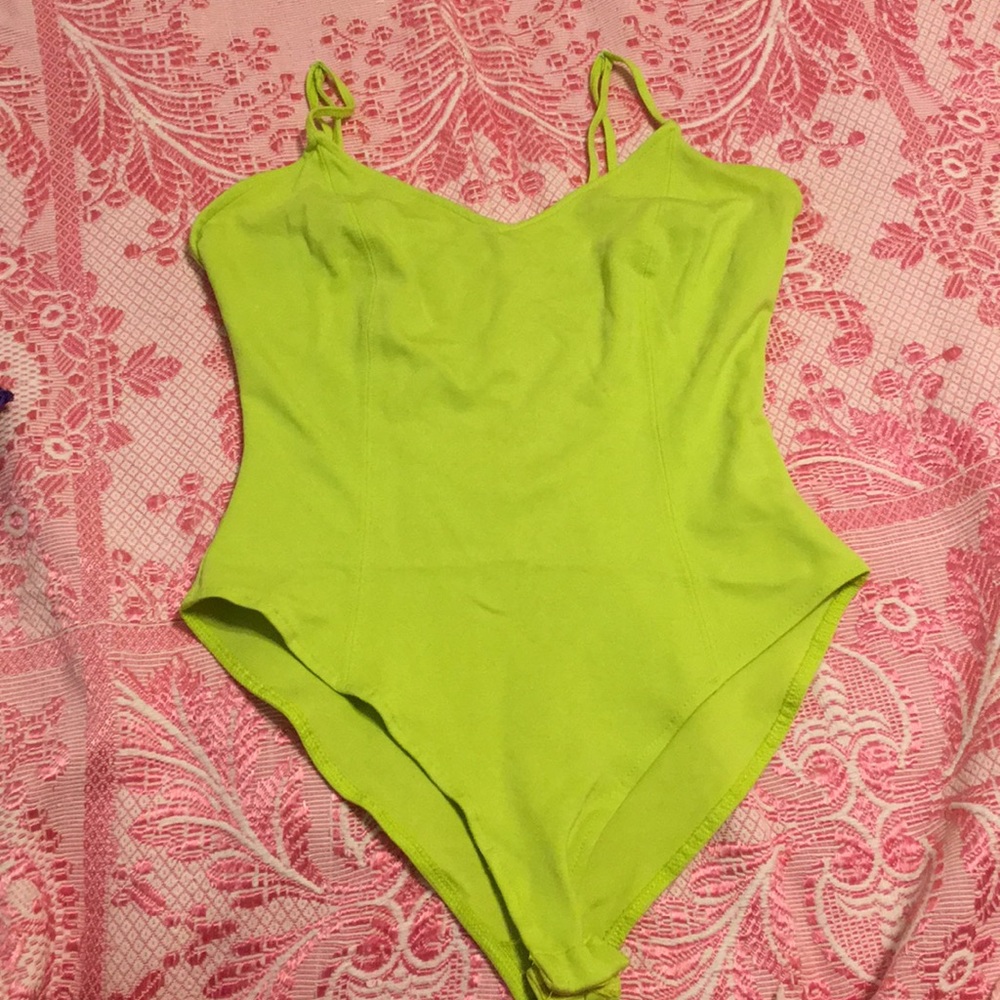 Lime green one piece